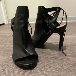Black Heels with string laces